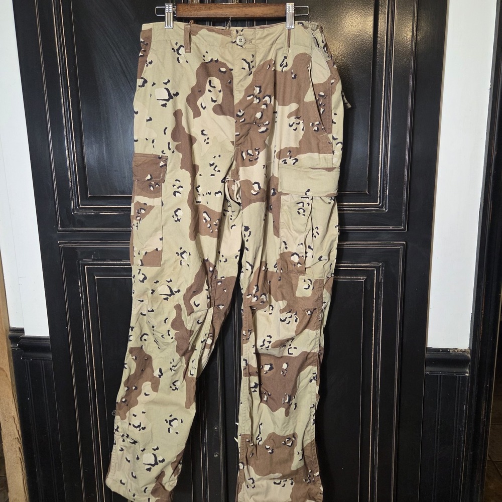 6-Color Desert"Chocolate Chip" Camouflage Pants, Medium, Vintage, Military,...